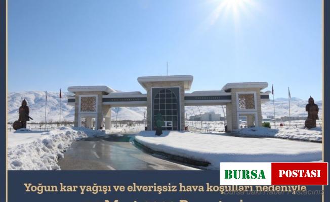 Muş Alpaslan Üniversitesinde eğitim-öğretime kar tatili
