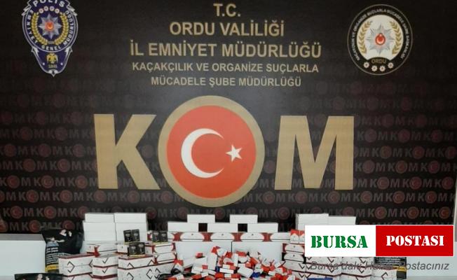 Ordu’da 200 bin liralık kaçak tütün mamulü ele geçirildi
