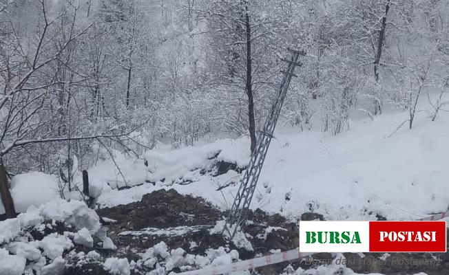 Ordu’da yaşanan heyelanda elektrik direğinin yıkılma anı kamerada