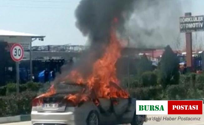 Osmaniye’de LPG tankı patlayan otomobil alev alev yandı