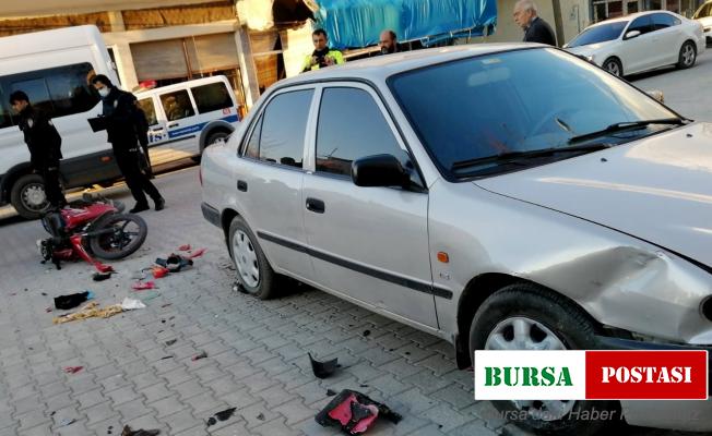 Otomobil ile çarpışan motosikletin sürücüsü yaralandı