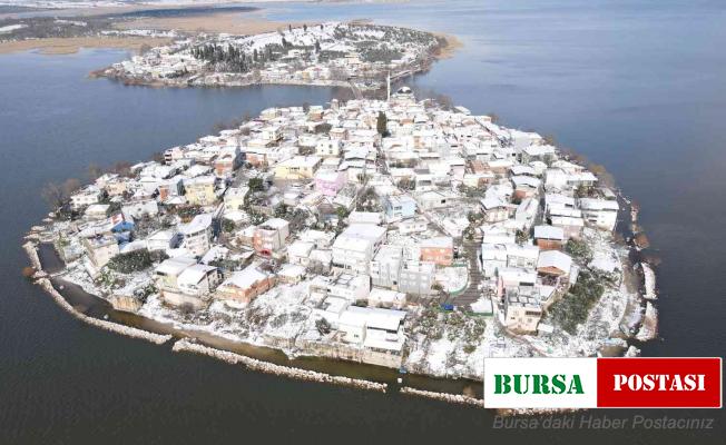 (Özel) Beyazlara bürünen Gölyazı ve Cumalıkızık havadan böyle görüntülendi