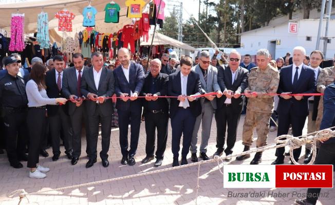 Polateli ilçesinde ilk kez halk pazarı açıldı