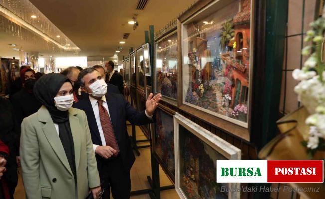 Rölyef ve boncuk sergisi açıldı