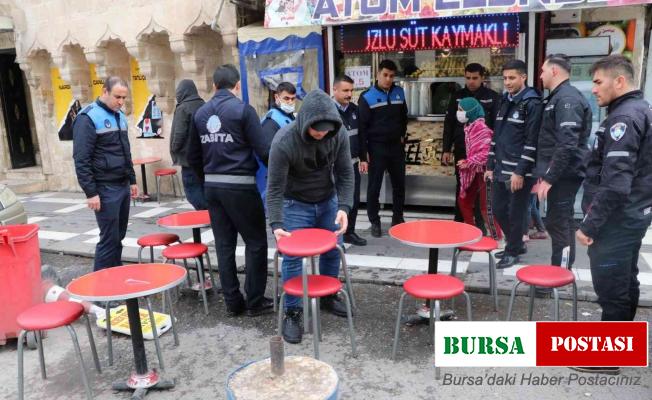 Şanlıurfa’da kaldırım işgali denetimi