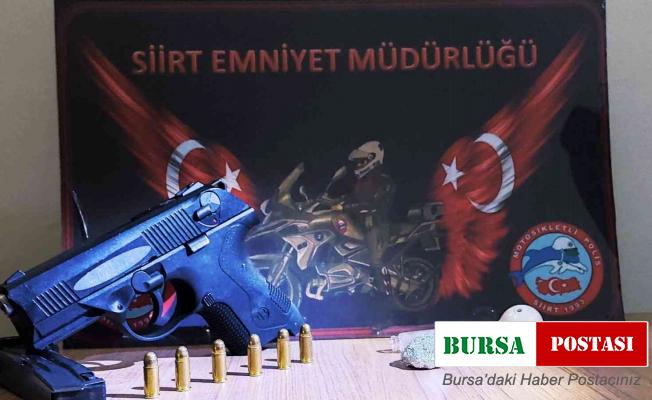 Siirt’te bir şahsın üst aramasında ruhsatsız tabanca ele geçirildi