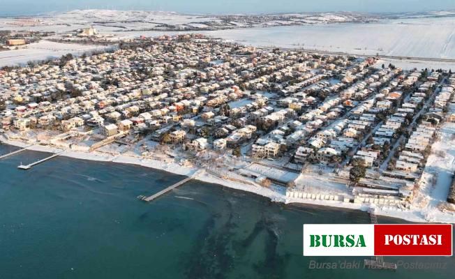 Silivri’de kartpostallık kar manzaraları