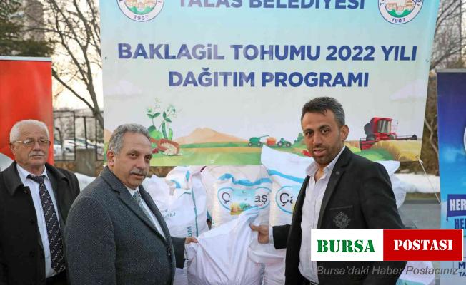 Talas’tan çiftçiye 32 ton baklagil tohumu daha