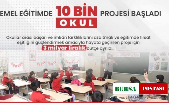 “Temel Eğitim’de 10 Bin Okul” projesine Hisarcık’tan 4 okul dahil edildi