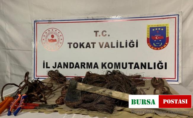 Tokat’ta kablo hırsızları yakalandı