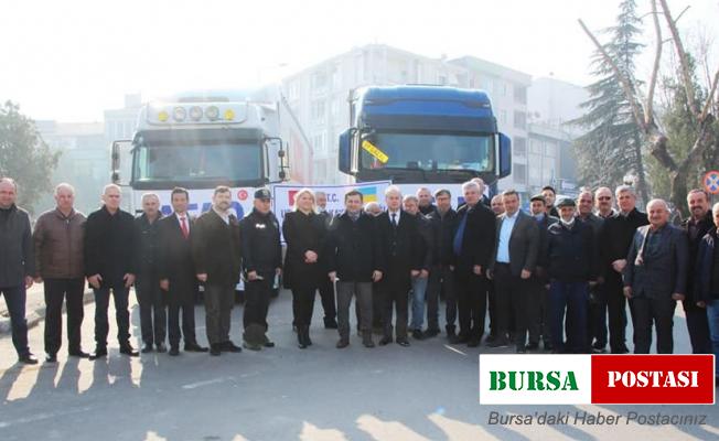 Uzunköprü’den Ukrayna’ya insani yardım malzemesi yola çıktı