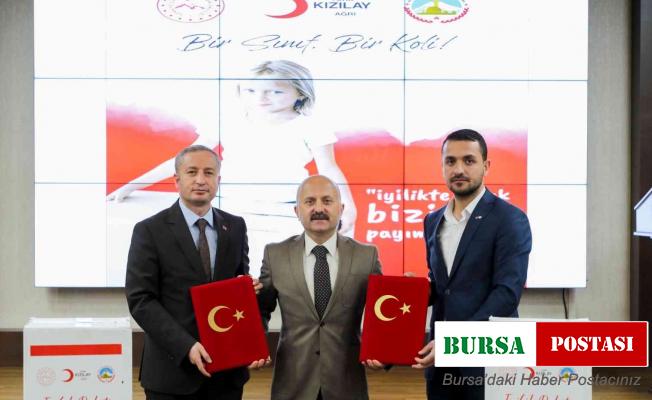 Vali Varol başkanlığında “Bir Sınıf Bir Koli” projesi imzalandı