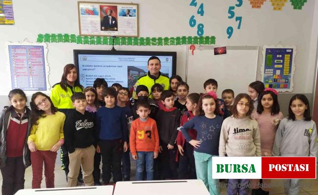 Van polisinden öğrencilere trafik eğitimi