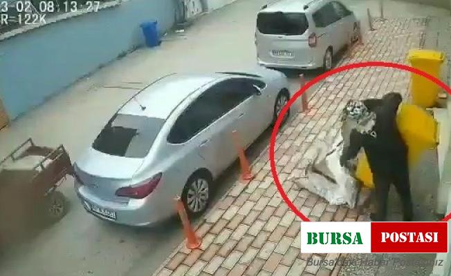 Yok artık…Çöp konteynerlerini böyle çaldı