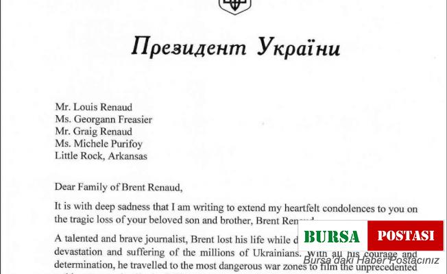 Zelensky, öldürülen ABD’li gazeteci Brent Renaud’un ailesine mektup yazdı